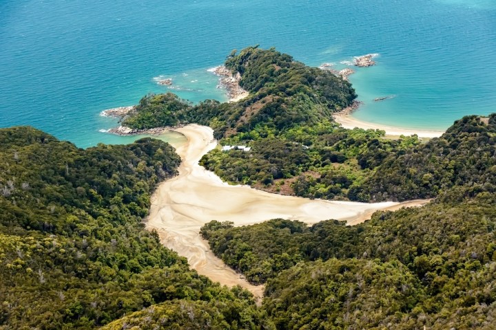 an island in the middle of a body of water